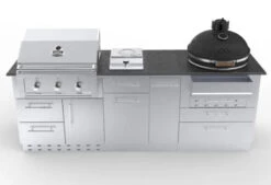 Sunstone Metal Products Kamado 8 Foot Cabinet Island Package SCPKAMADO
