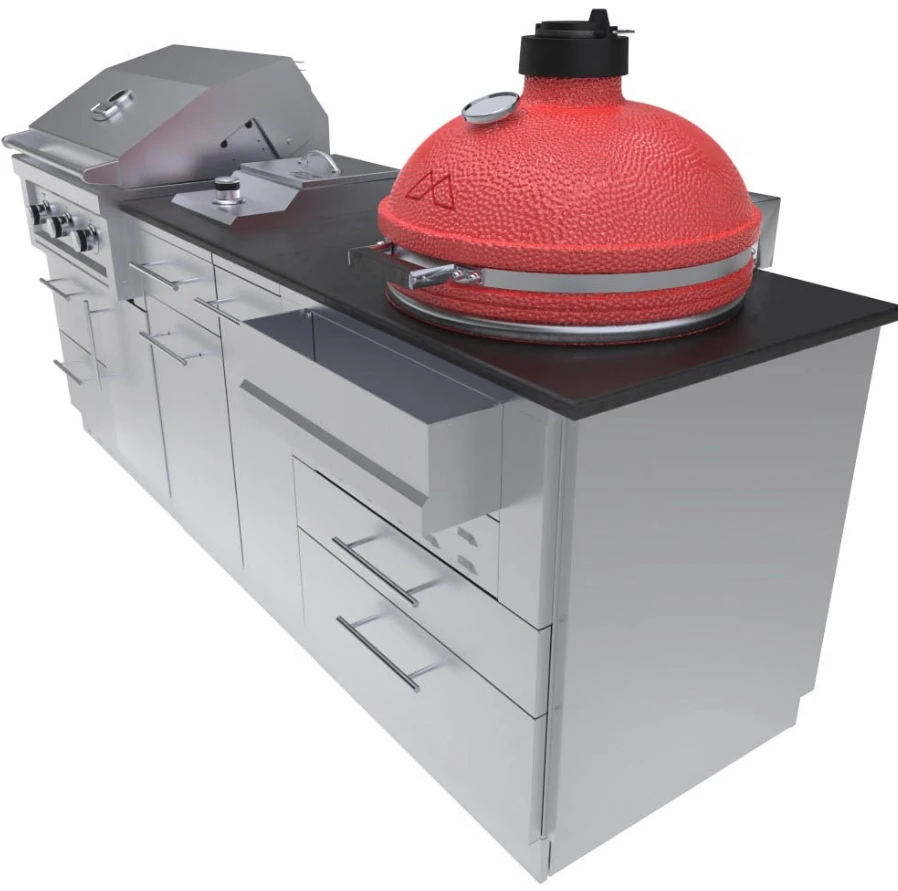 Sunstone Metal Products Kamado 8 Foot Cabinet Island Package SCPKAMADO 5 Sunstone Metal Products Kamado 8 Foot Cabinet Island Package SCPKAMADO - Image 3
