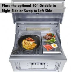 Sunstone Metal Products Hybrid Grills - 30" Drop In Charcoal Grill -Home And Outdoor 10 e02c815f 6247 43c7 895f 03abb1fb73c5