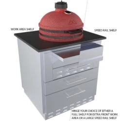 Sunstone Metal Products 30" Kamado Hybrid Grill Base Cabinet SAC30KBDC -Home And Outdoor 15.4