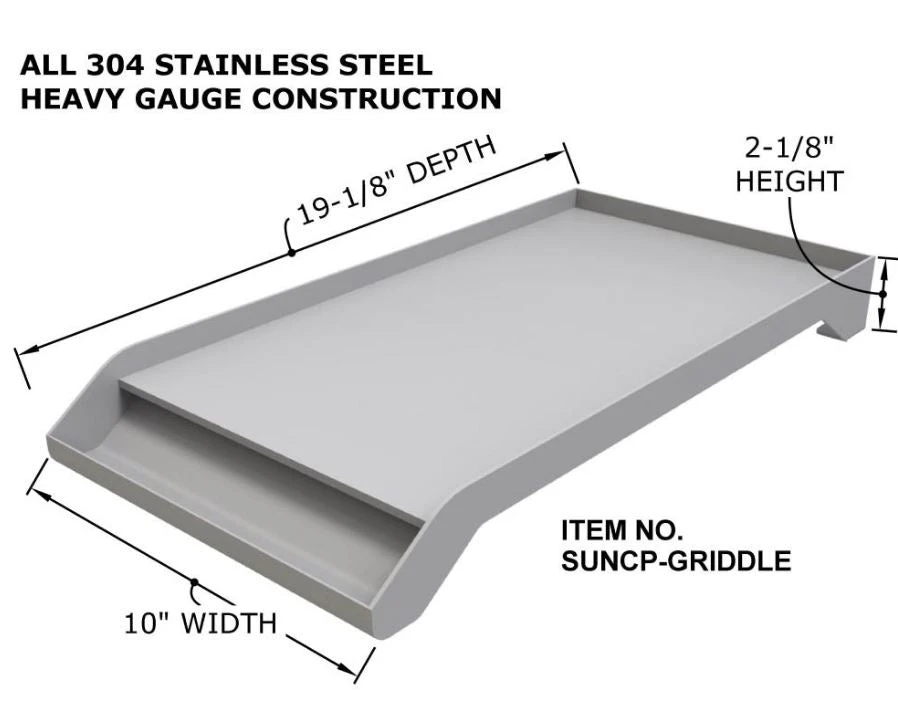 Sunstone Metal Products Solid Steel Powder Coated Griddle SUNCP-GRIDDLE 5 Sunstone Metal Products Solid Steel Powder Coated Griddle SUNCP-GRIDDLE - Image 3