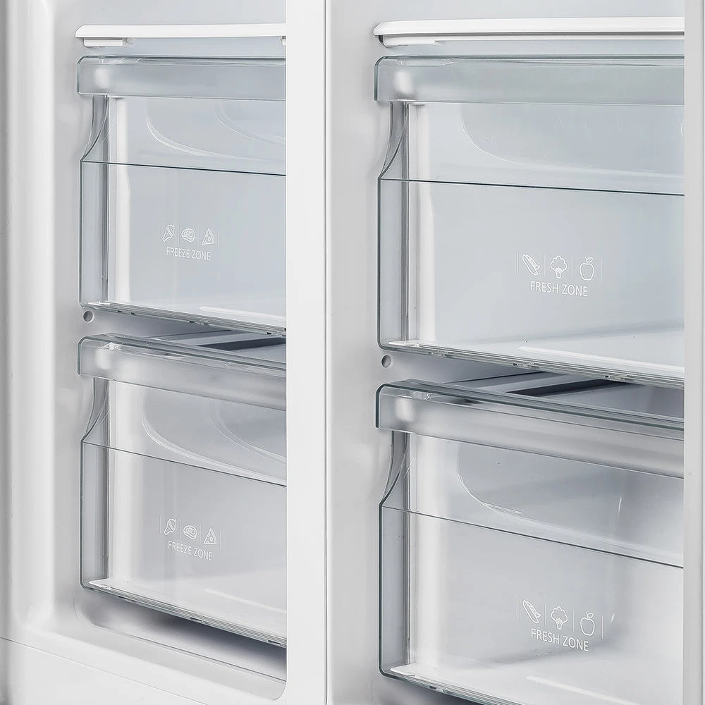 Forno Products Salerno -33" Side By Side Built-in Refrigerator 15.6cuft SS Color, White Inside With Handle FFRBI1805-33SB 12 Forno Products Salerno -33" Side By Side Built-in Refrigerator 15.6cuft SS Color, White Inside With Handle FFRBI1805-33SB - Image 10