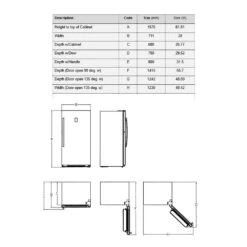 Forno Products Rizzuto - Refrigerator And Freezer (two In One) 60" Wide With 27.6 Cu.ft. FFFFD1933-60S Total Storage W/ Decorative Grill Allowing Ventilation -Home And Outdoor 1933 60 open