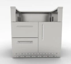 Home And Outdoor 8 Sunstone Metal Products Appliance Cabinets - 34" Gas Grill Base Cabinet