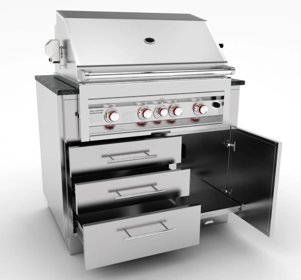 Sunstone Metal Products 40" Gas Grill Base Cabinet SAC40GLPCD 4 Sunstone Metal Products 40" Gas Grill Base Cabinet SAC40GLPCD - Image 2