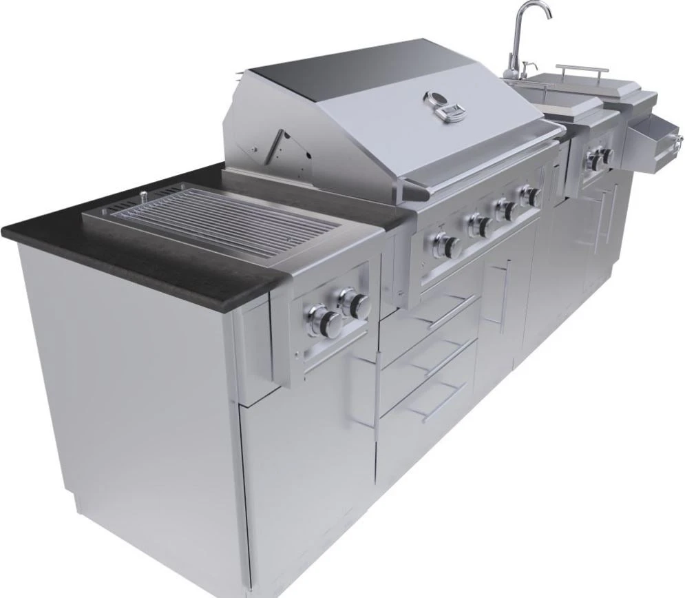 Sunstone Metal Products AUSTIN 9’ Grill/Double Burner/Companion Pro & Bar Center Island Package SCPAUSTIN 4 Sunstone Metal Products AUSTIN 9’ Grill/Double Burner/Companion Pro & Bar Center Island Package SCPAUSTIN - Image 2