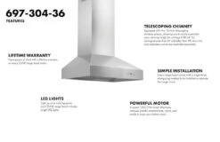 ZLINE Ducted Wall Mount Range Hood In Outdoor Approved Stainless Steel (697-304) -Home And Outdoor 697 304 36