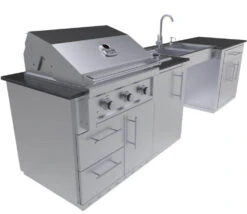 Sunstone Metal Products CABANA 10'-8" ADA Compliant Grill/Burner & Double Sink Island Package SCPCABANA -Home And Outdoor 7.3 b82a0191 be26 40c3 a2ba 5b55621d4294
