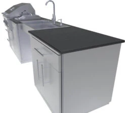 Sunstone Metal Products CABANA 10'-8" ADA Compliant Grill/Burner & Double Sink Island Package SCPCABANA -Home And Outdoor 7.4