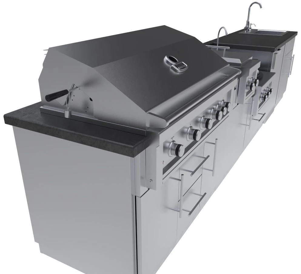 Sunstone Metal Products HILL COUNTRY 13’-6" Expansive Island Package With Our Largest Gas Grill, Highest Performing Power Burner, Dual Burners And Premium Sink Package SCPHILLCOUNTRY 5 Sunstone Metal Products HILL COUNTRY 13’-6" Expansive Island Package With Our Largest Gas Grill, Highest Performing Power Burner, Dual Burners And Premium Sink Package SCPHILLCOUNTRY - Image 3