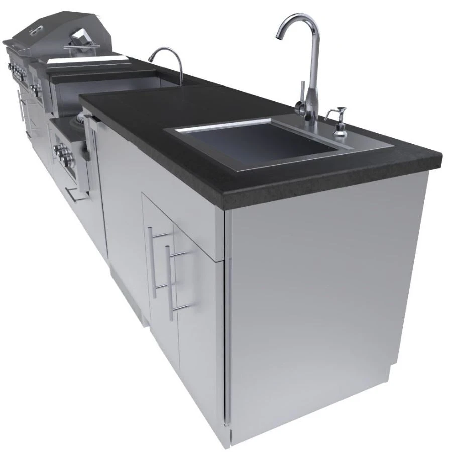 Sunstone Metal Products HILL COUNTRY 13’-6" Expansive Island Package With Our Largest Gas Grill, Highest Performing Power Burner, Dual Burners And Premium Sink Package SCPHILLCOUNTRY 6 Sunstone Metal Products HILL COUNTRY 13’-6" Expansive Island Package With Our Largest Gas Grill, Highest Performing Power Burner, Dual Burners And Premium Sink Package SCPHILLCOUNTRY - Image 4