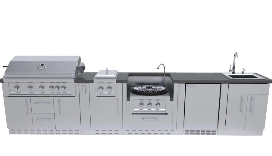 Sunstone Metal Products HILL COUNTRY 13’-6" Expansive Island Package With Our Largest Gas Grill, Highest Performing Power Burner, Dual Burners And Premium Sink Package SCPHILLCOUNTRY 3 Sunstone Metal Products HILL COUNTRY 13’-6" Expansive Island Package With Our Largest Gas Grill, Highest Performing Power Burner, Dual Burners And Premium Sink Package SCPHILLCOUNTRY