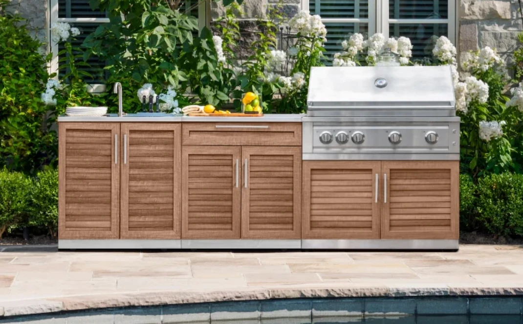 NewAge Outdoor BBQ Island Modular Grill Island 3 Piece Modular Outdoor Kitchen Cabinets 65087 4 NewAge Outdoor BBQ Island Modular Grill Island 3 Piece Modular Outdoor Kitchen Cabinets 65087 - Image 2