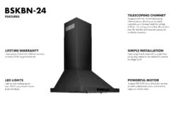 ZLINE Convertible Vent Wall Mount Range Hood In Black Stainless Steel (BSKBN) 31 ZLINE Convertible Vent Wall Mount Range Hood In Black Stainless Steel (BSKBN) -Home And Outdoor BSKBN 24 a99c45e2 1942 44c0 b011 504c7034ff07