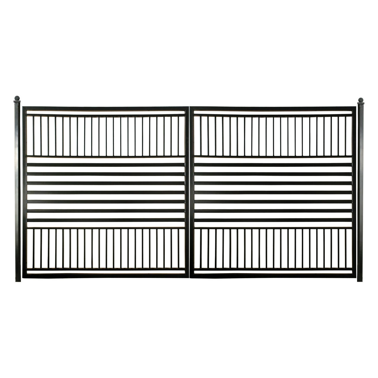 Aleko Steel Dual Swing Driveway Gate - Barcelona Style - 12 X 6 Feet DG12BARCD-AP 3 Aleko Steel Dual Swing Driveway Gate - Barcelona Style - 12 X 6 Feet DG12BARCD-AP