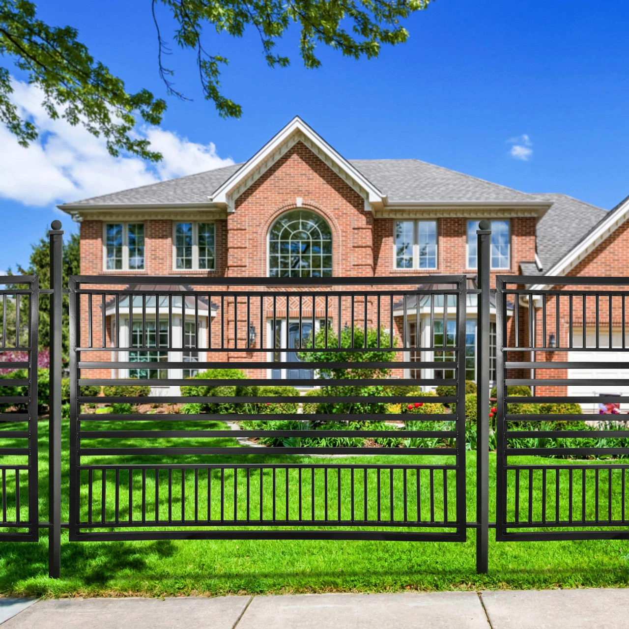 Aleko Steel Fence – Barcelona Style – 8x5 Ft. FENCEBARC-AP 5 Aleko Steel Fence – Barcelona Style – 8x5 Ft. FENCEBARC-AP - Image 3