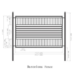 Aleko Steel Fence – Barcelona Style – 8x5 Ft. FENCEBARC-AP 14 Aleko Steel Fence – Barcelona Style – 8x5 Ft. FENCEBARC-AP -Home And Outdoor Barcelona Fence Size compressed 04642
