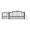 Aleko Steel Sliding Driveway Gate - 12 Ft With Pedestrian Gate - 5 Ft - LONDON Style DG12LONSSLPED-AP