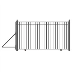 Aleko Steel Sliding Driveway Gate - 12 Ft With Pedestrian Gate - 5 Ft - MADRID Style DG12MADSSLPED-AP 14 Aleko Steel Sliding Driveway Gate - 12 Ft With Pedestrian Gate - 5 Ft - MADRID Style DG12MADSSLPED-AP -Home And Outdoor DG12MADSSLPED AP 4 60348
