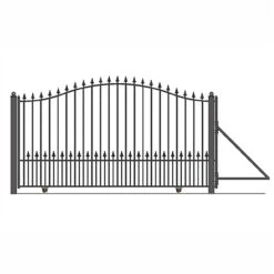 Aleko Steel Sliding Driveway Gate - 12 Ft With Pedestrian Gate - 5 Ft - MUNICH Style DG12MUNSSLPED-AP 14 Aleko Steel Sliding Driveway Gate - 12 Ft With Pedestrian Gate - 5 Ft - MUNICH Style DG12MUNSSLPED-AP -Home And Outdoor DG12MUNSSLPED AP 3 46595