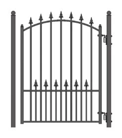 Aleko Steel Sliding Driveway Gate - 12 Ft With Pedestrian Gate - 5 Ft - MUNICH Style DG12MUNSSLPED-AP 15 Aleko Steel Sliding Driveway Gate - 12 Ft With Pedestrian Gate - 5 Ft - MUNICH Style DG12MUNSSLPED-AP -Home And Outdoor DG12MUNSSLPED AP 4 70354