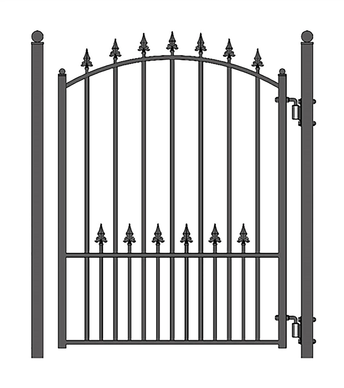 Aleko Steel Sliding Driveway Gate - 12 Ft With Pedestrian Gate - 5 Ft - MUNICH Style DG12MUNSSLPED-AP 5 Aleko Steel Sliding Driveway Gate - 12 Ft With Pedestrian Gate - 5 Ft - MUNICH Style DG12MUNSSLPED-AP - Image 3
