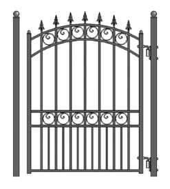 Aleko Steel Sliding Driveway Gate - 14 Ft With Pedestrian Gate - 5 Ft - LONDON Style DG14LONSSLPED-AP 13 Aleko Steel Sliding Driveway Gate - 14 Ft With Pedestrian Gate - 5 Ft - LONDON Style DG14LONSSLPED-AP -Home And Outdoor DG14LONSSLPED AP 4 18276
