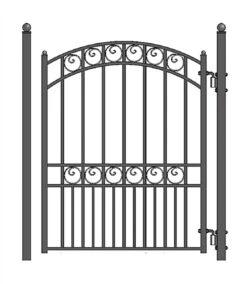 Aleko Steel Sliding Driveway Gate - 14 Ft With Pedestrian Gate - 5 Ft - PARIS Style DG14PARSSLPED-AP 13 Aleko Steel Sliding Driveway Gate - 14 Ft With Pedestrian Gate - 5 Ft - PARIS Style DG14PARSSLPED-AP -Home And Outdoor DG14PARSSLPED AP 4 97667