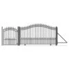 Aleko Steel Sliding Driveway Gate - 14 Ft With Pedestrian Gate - 5 Ft - PRAGUE Style DG14PRASSLPED-AP