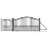 Aleko Steel Sliding Driveway Gate - 16 Ft With Pedestrian Gate - 5 Ft - PARIS Style DG16PARSSLPED-AP -Home And Outdoor DG16PARSSLPED AP 2 63507