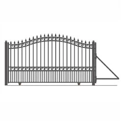 Aleko Steel Sliding Driveway Gate - 18 Ft With Pedestrian Gate - 5 Ft - LONDON Style DG18LONSSLPED-AP 12 Aleko Steel Sliding Driveway Gate - 18 Ft With Pedestrian Gate - 5 Ft - LONDON Style DG18LONSSLPED-AP -Home And Outdoor DG18LONSSLPED AP 3 67513
