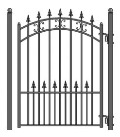Aleko Steel Sliding Driveway Gate - 18 Ft With Pedestrian Gate - 5 Ft - ST. LOUIS Style DG18STPSSLPED-AP 14 Aleko Steel Sliding Driveway Gate - 18 Ft With Pedestrian Gate - 5 Ft - ST. LOUIS Style DG18STPSSLPED-AP -Home And Outdoor DG18STPSSLPED AP 4 61779