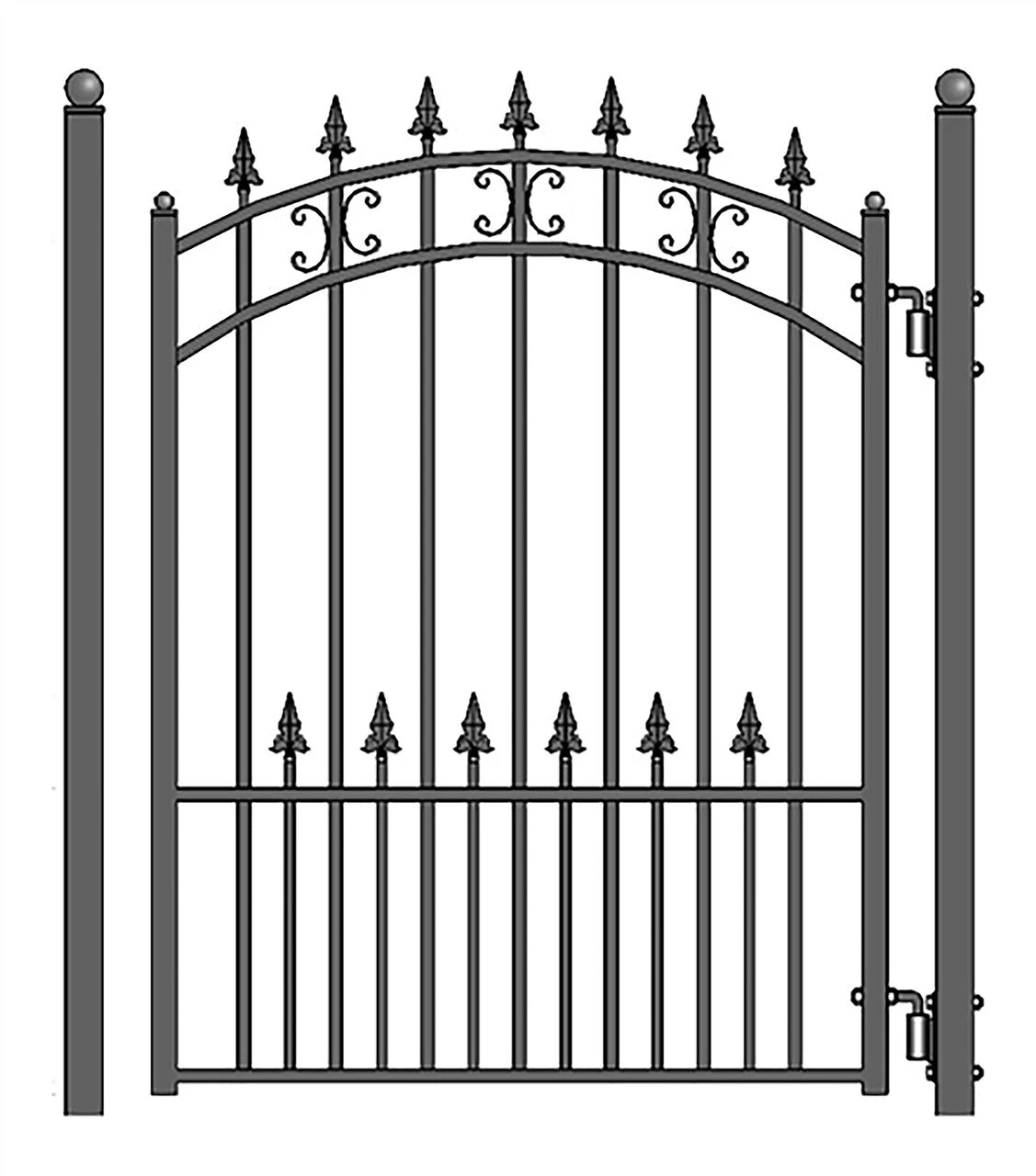 Aleko Steel Sliding Driveway Gate - 18 Ft With Pedestrian Gate - 5 Ft - ST. LOUIS Style DG18STPSSLPED-AP 5 Aleko Steel Sliding Driveway Gate - 18 Ft With Pedestrian Gate - 5 Ft - ST. LOUIS Style DG18STPSSLPED-AP - Image 3