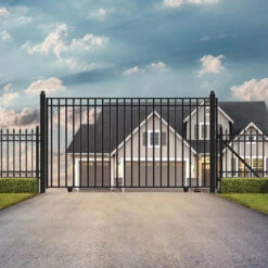 Aleko Steel Sliding Driveway Gate - MADRID Style - 25 X 6 Feet DG25MADSSL-AP -Home And Outdoor DG25MADSSL AP 10 87577