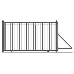 Aleko Steel Sliding Driveway Gate - 25 Ft With Pedestrian Gate - 5 Ft - MADRID Style DG25MADSSLPED-AP 12 Aleko Steel Sliding Driveway Gate - 25 Ft With Pedestrian Gate - 5 Ft - MADRID Style DG25MADSSLPED-AP -Home And Outdoor DG25MADSSLPED AP 3 86529