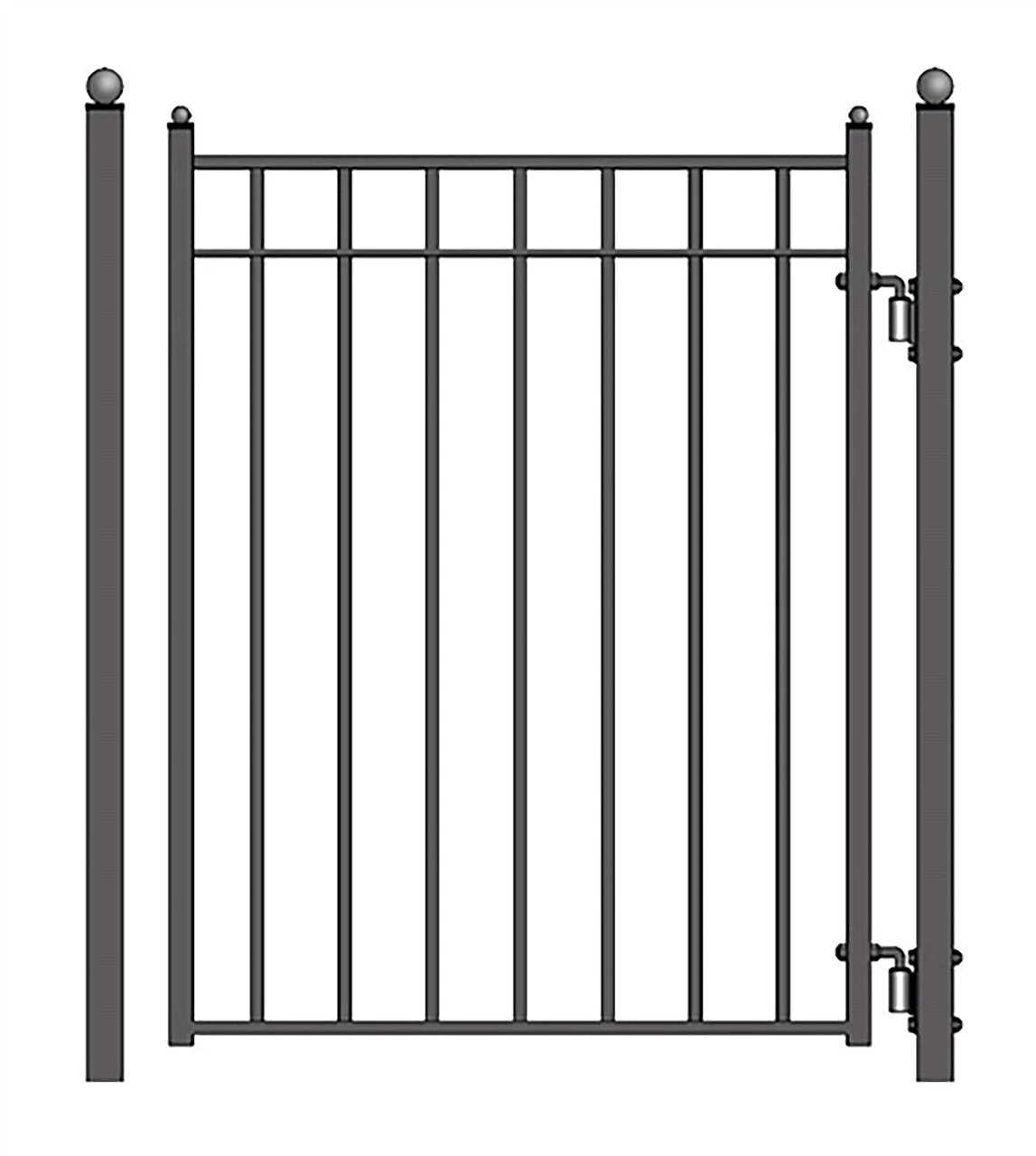 Aleko Steel Sliding Driveway Gate - 25 Ft With Pedestrian Gate - 5 Ft - MADRID Style DG25MADSSLPED-AP 6 Aleko Steel Sliding Driveway Gate - 25 Ft With Pedestrian Gate - 5 Ft - MADRID Style DG25MADSSLPED-AP - Image 4