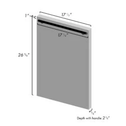 ZLINE 18" Dishwasher Panel With Modern Handle 17 ZLINE 18" Dishwasher Panel With Modern Handle -Home And Outdoor DP 18 Modern Handle Unfinished Wood Dim Spec