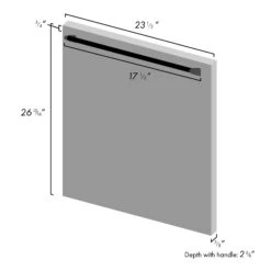 ZLINE 24" Dishwasher Panel With Traditional Handle -Home And Outdoor DP 24 Traditional Handle Unfinished