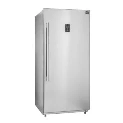 Forno Products Rizzuto - Refrigerator And Freezer (two In One) 60" Wide With 27.6 Cu.ft. FFFFD1933-60S Total Storage W/ Decorative Grill Allowing Ventilation -Home And Outdoor FFFFD1933 28RS ANGLE web
