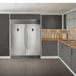 Forno Products Rizzuto - Refrigerator And Freezer (two In One) 60" Wide With 27.6 Cu.ft. FFFFD1933-60S Total Storage W/ Decorative Grill Allowing Ventilation -Home And Outdoor FFFFD1933 live 100519