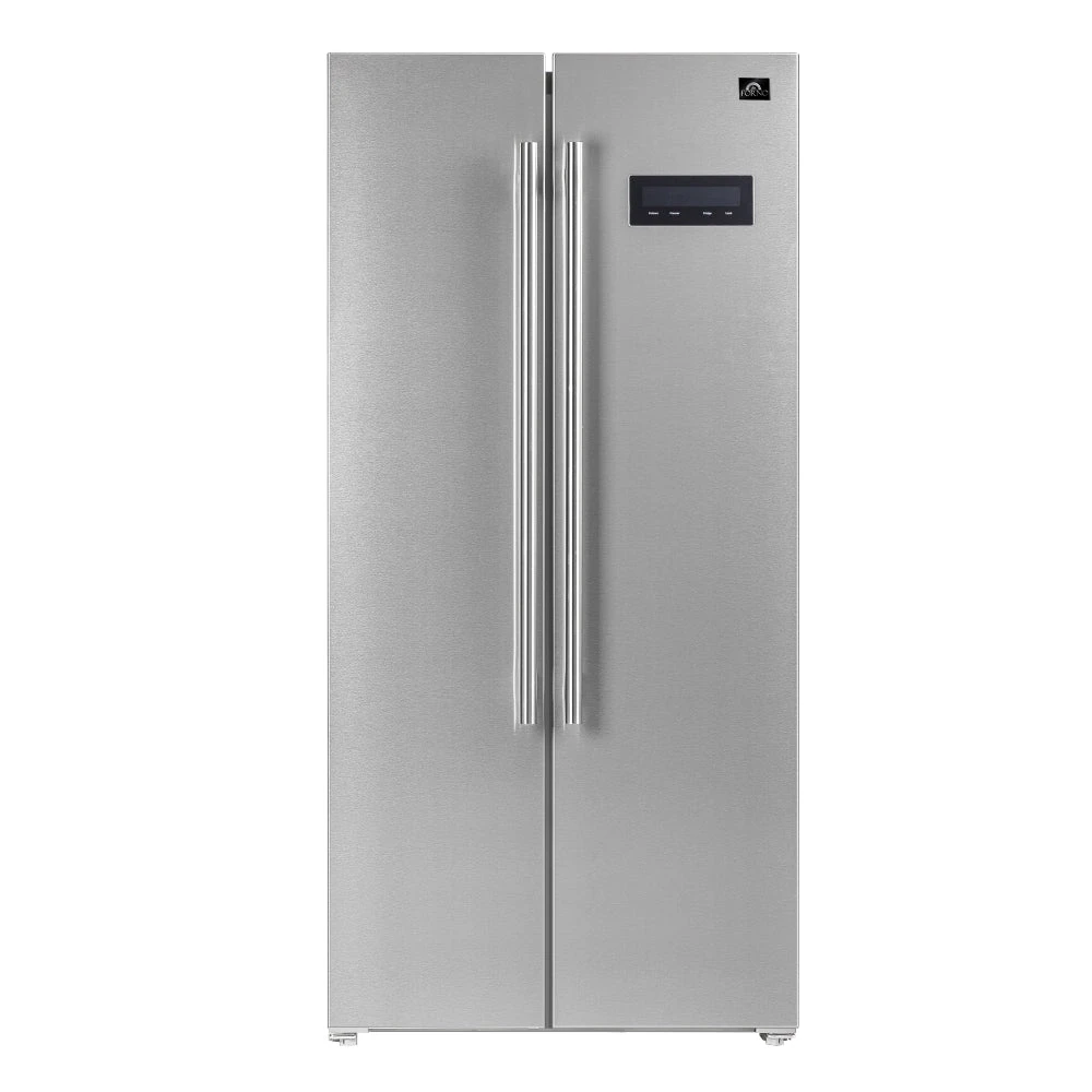 Forno Products Salerno -33" Side By Side Built-in Refrigerator 15.6cuft SS Color, White Inside With Handle FFRBI1805-33SB 3 Forno Products Salerno -33" Side By Side Built-in Refrigerator 15.6cuft SS Color, White Inside With Handle FFRBI1805-33SB