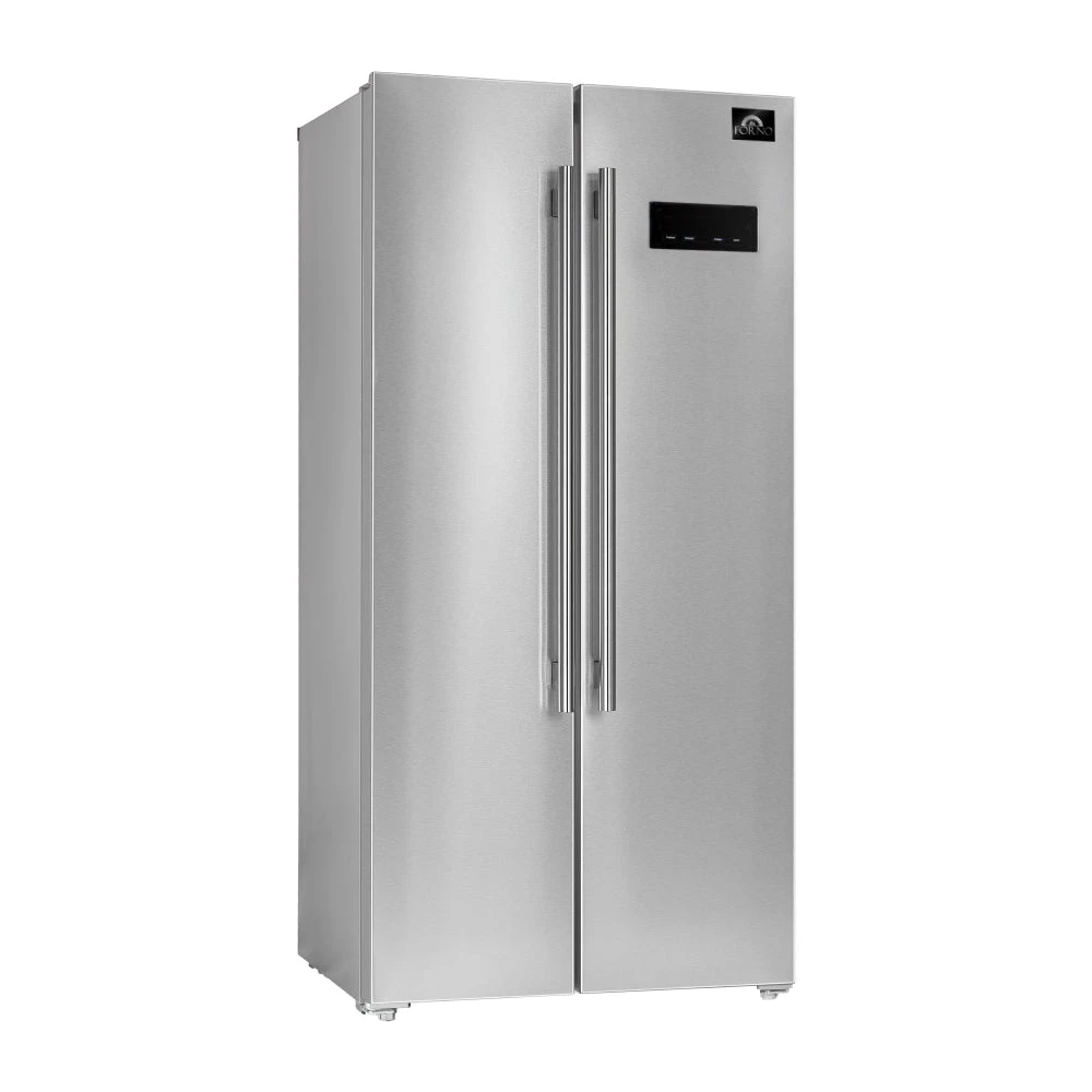 Forno Products Salerno -33" Side By Side Built-in Refrigerator 15.6cuft SS Color, White Inside With Handle FFRBI1805-33SB 4 Forno Products Salerno -33" Side By Side Built-in Refrigerator 15.6cuft SS Color, White Inside With Handle FFRBI1805-33SB - Image 2