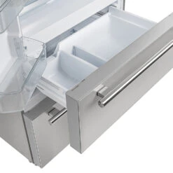 Forno Products Moena - 36" French Door Refrigerator 19cu.ft FFRBI1820-36SB 40 Forno Products Moena - 36" French Door Refrigerator 19cu.ft FFRBI1820-36SB -Home And Outdoor FFRBI1820 36SB open bottom drawers web