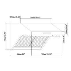 Forno Products Savona - 30" Wall Mount Range Hood & Back Splash FRHWM5029-30HB -Home And Outdoor FRHWM5029 30HB cut out