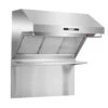 Forno Products Savona - 36" Wall Mount Range Hood & Back Splash FRHWM5029-36HB -Home And Outdoor FRHWM5029 36 hybrid filter left view web