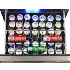 Forno Products Azienda - Triple Temp Zones - Free Standing Dual Zone 24'' Wine Cooler -108 Bottles FWCDR6628-24S 16 Forno Products Azienda - Triple Temp Zones - Free Standing Dual Zone 24'' Wine Cooler -108 Bottles FWCDR6628-24S -Home And Outdoor FWCDR6628 24S insidedrawerfull web