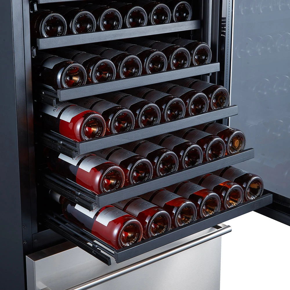 Forno Products Azienda - Triple Temp Zones - Free Standing Dual Zone 24'' Wine Cooler -108 Bottles FWCDR6628-24S 6 Forno Products Azienda - Triple Temp Zones - Free Standing Dual Zone 24'' Wine Cooler -108 Bottles FWCDR6628-24S - Image 4