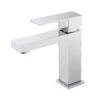 Lexora Monte Stainless Steel Single Hole Bathroom Faucet, Chrome Finish