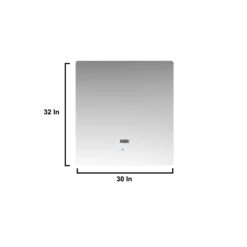 Lexora Geneva 30" Dark Grey Single Vanity, White Carrara Marble Top, White Square Sink And 30" LED Mirror W/ Faucet -Home And Outdoor LG192230DBDSLM30F 10