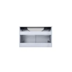 Lexora Geneva 30" Glossy White Single Vanity, White Carrara Marble Top, White Square Sink And 30" LED Mirror W/ Faucet -Home And Outdoor LG192230DMDSLM30F 11